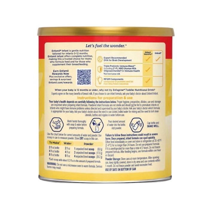 Enfamil Infant Formula– 4 Cans – 21.1 oz