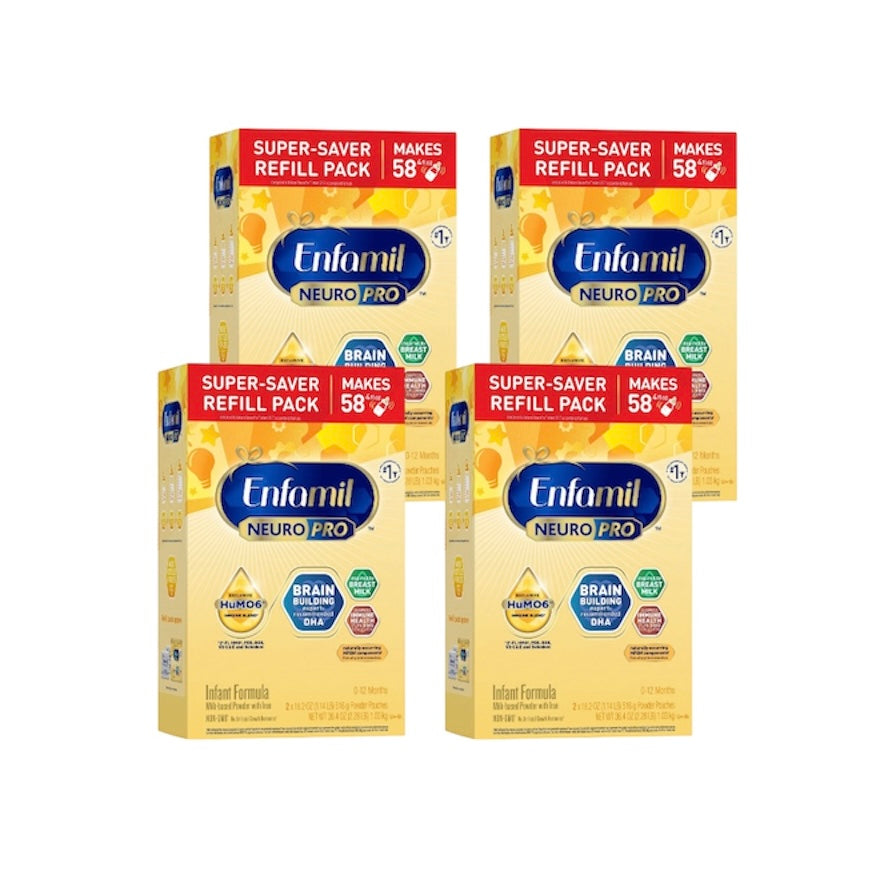 Enfamil NeuroPro Refill Infant Formula – 4 Boxes – 36.4 oz