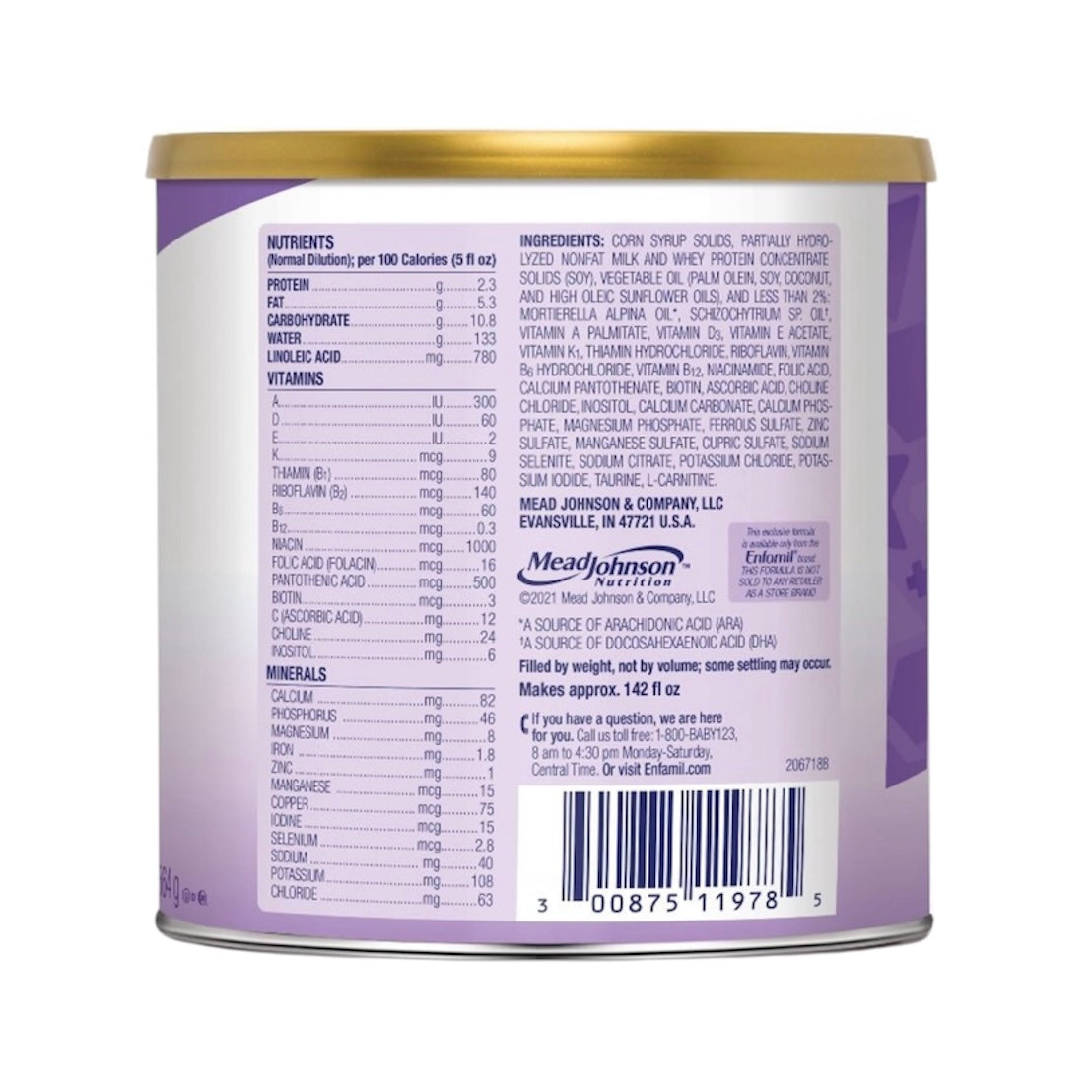 Enfamil Gentlease Infant Formula– 4 Cans – 19.9 oz