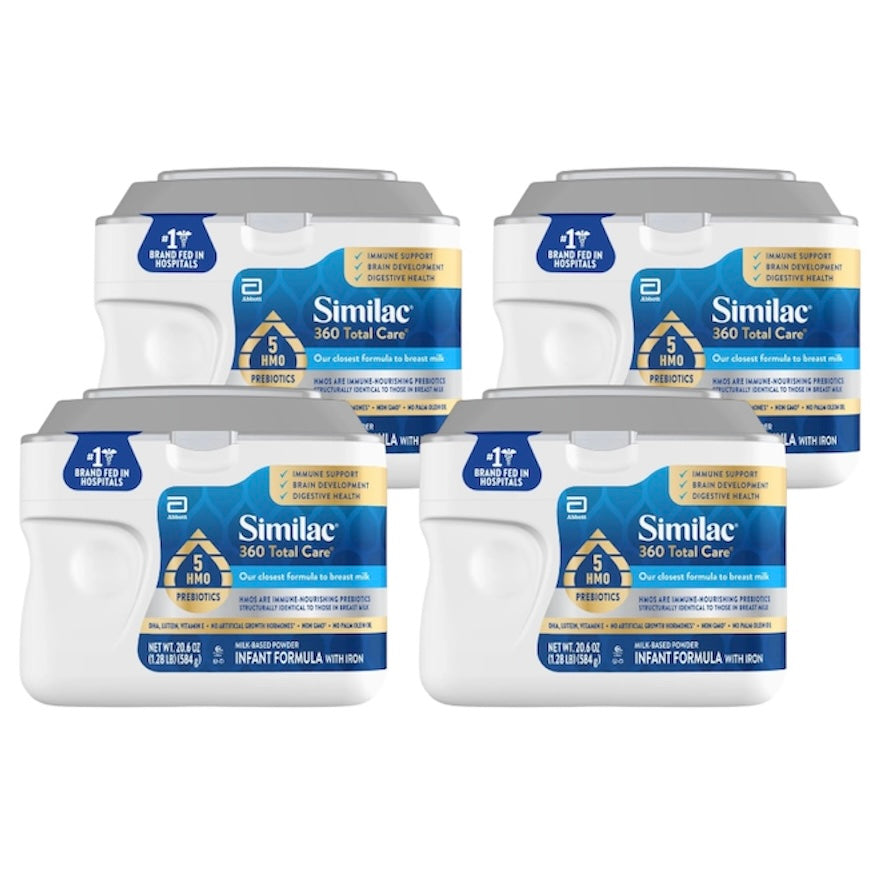 Similac 360 Total Care Infant Formula– 4 Tubs – 20.6 oz