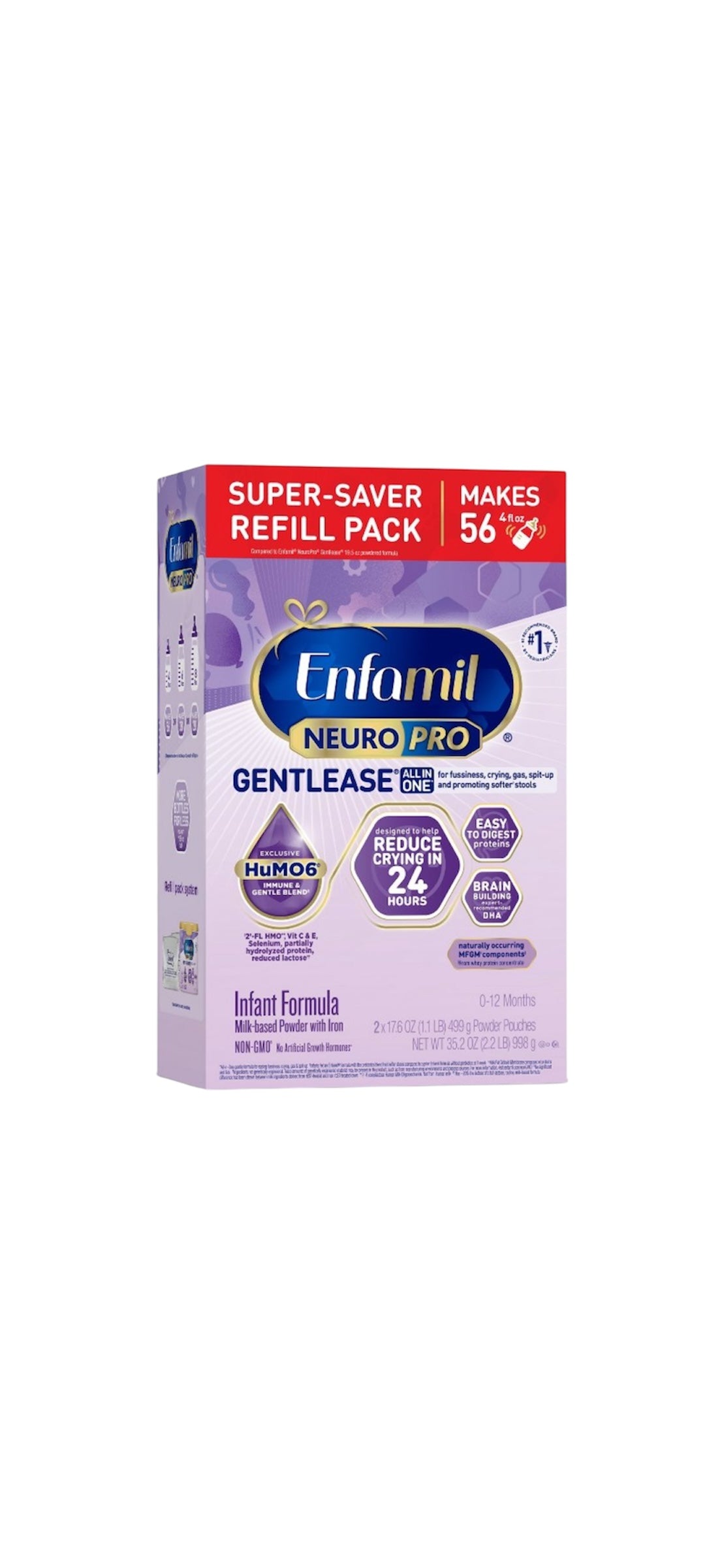 Enfamil NeuroPro Gentlease Refill Infant Formula– 4 Boxes – 35.2 oz