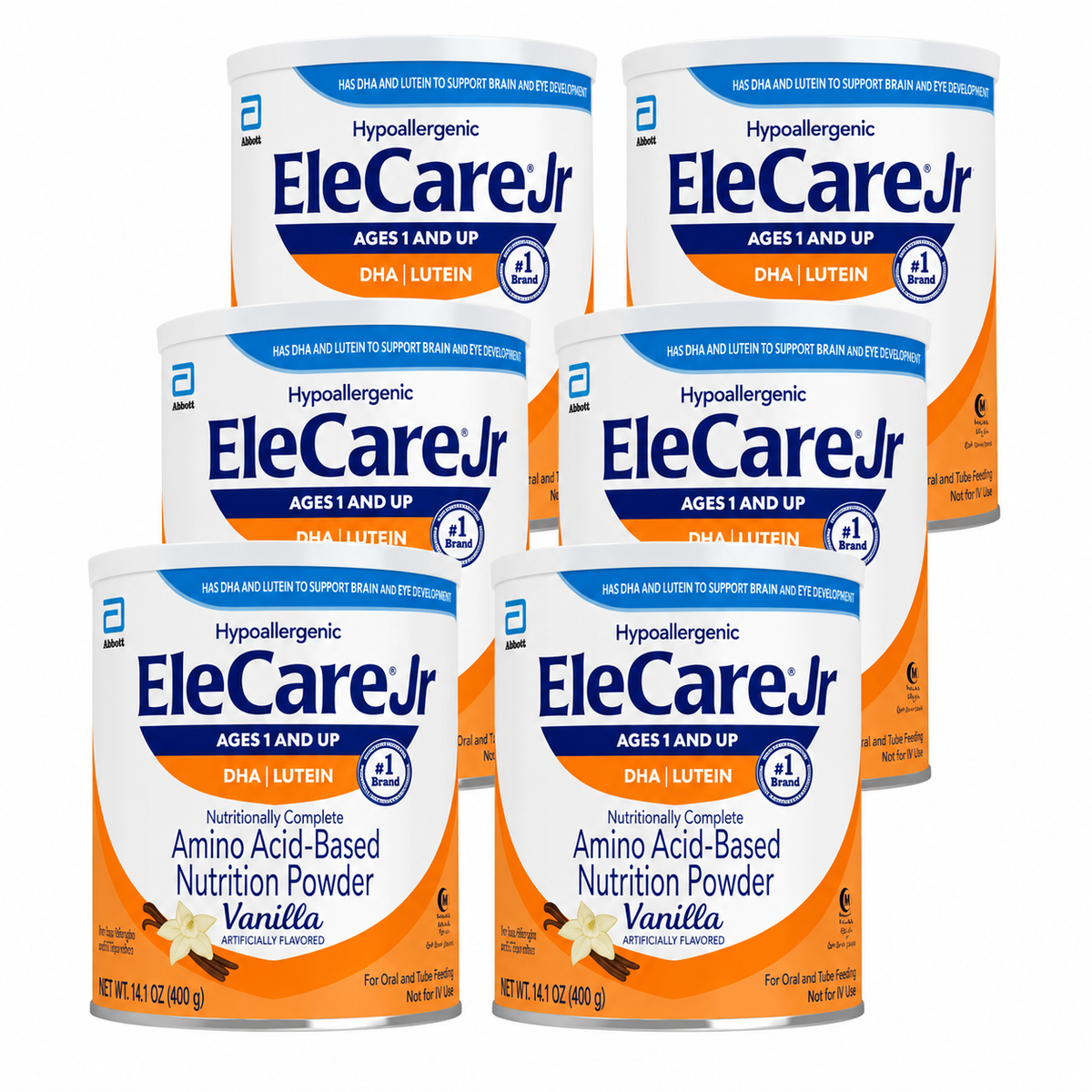 Elecare Jr Vanilla - 6 Cans - 14.1oz