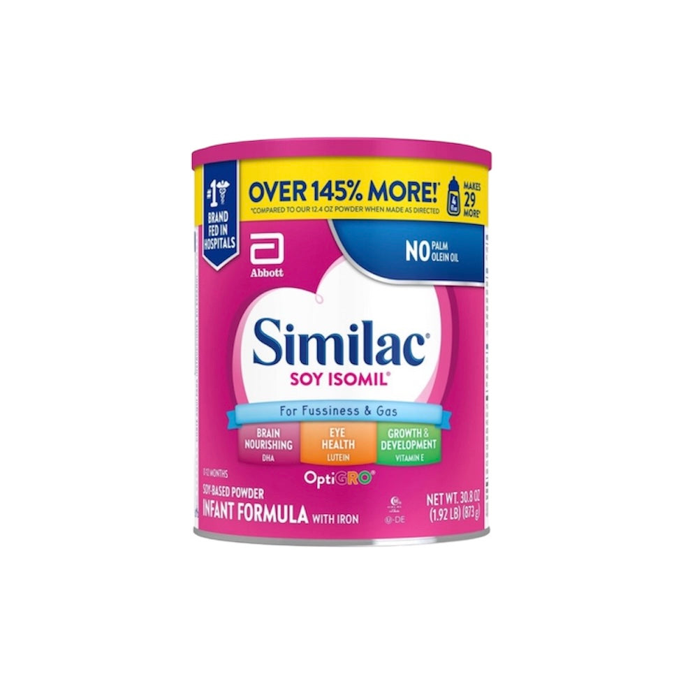 Similac Soy Isomil Infant Formula– 4 Cans – 30.8 oz