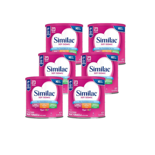 Similac Soy Isomil Infant Formula– 6 Cans – 12.4 oz