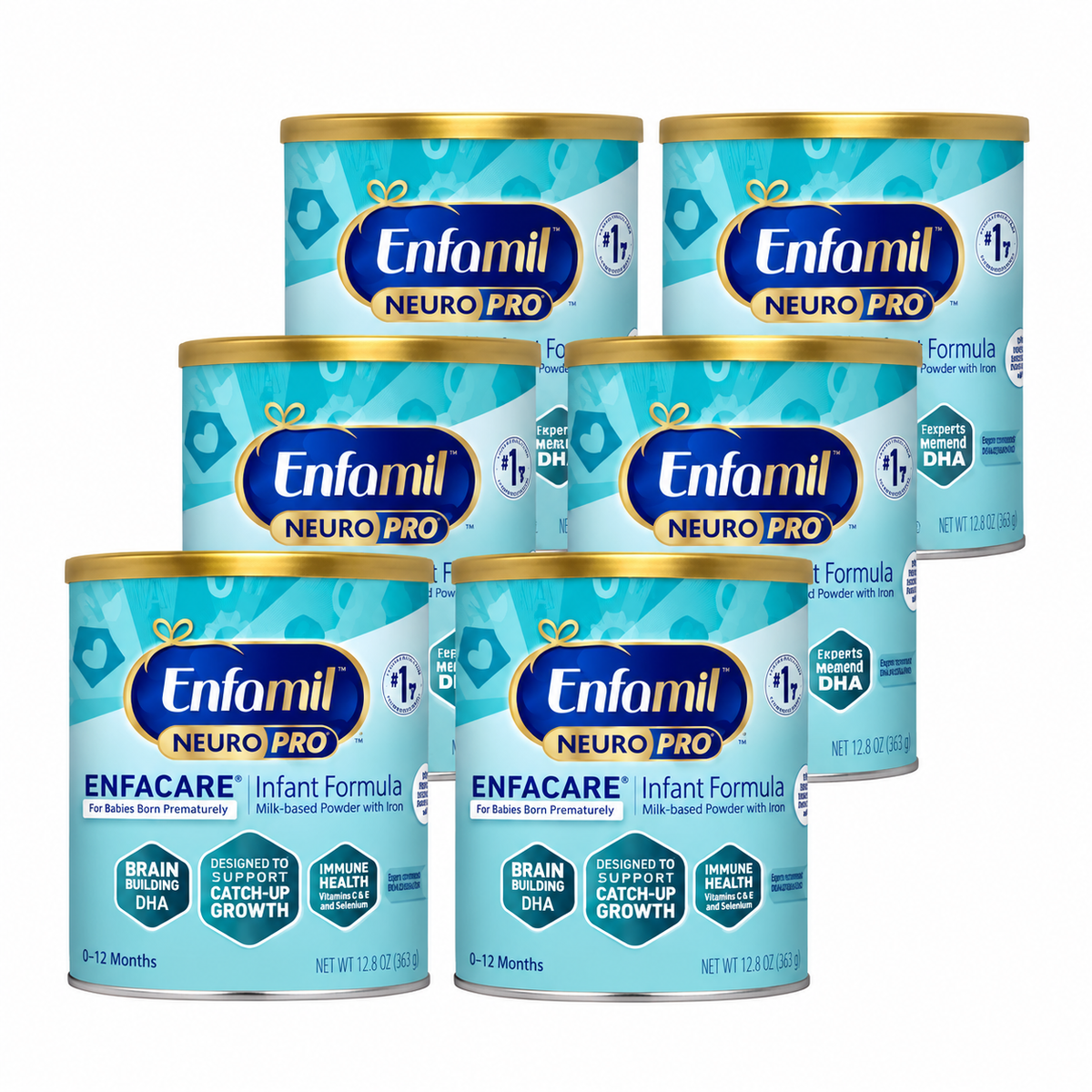Enfamil NeuroPro Enfacare
Premature Infant Formula - 6 Cans
- 13.6 oz