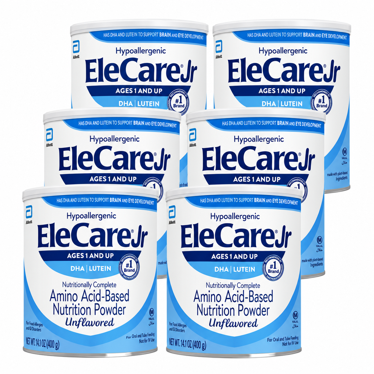 Elecare Jr Unflavored - 6 Cans - 14.1 oz