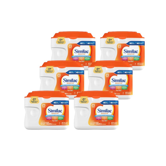 Similac Sensitive Infant Formula– 6 Tubs – 20.1 oz