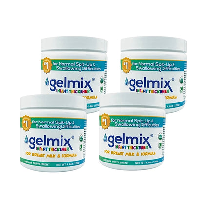 Gelmix Infant Thickener For Breast Milk & Formula - 4 Pack - 4.4 oz