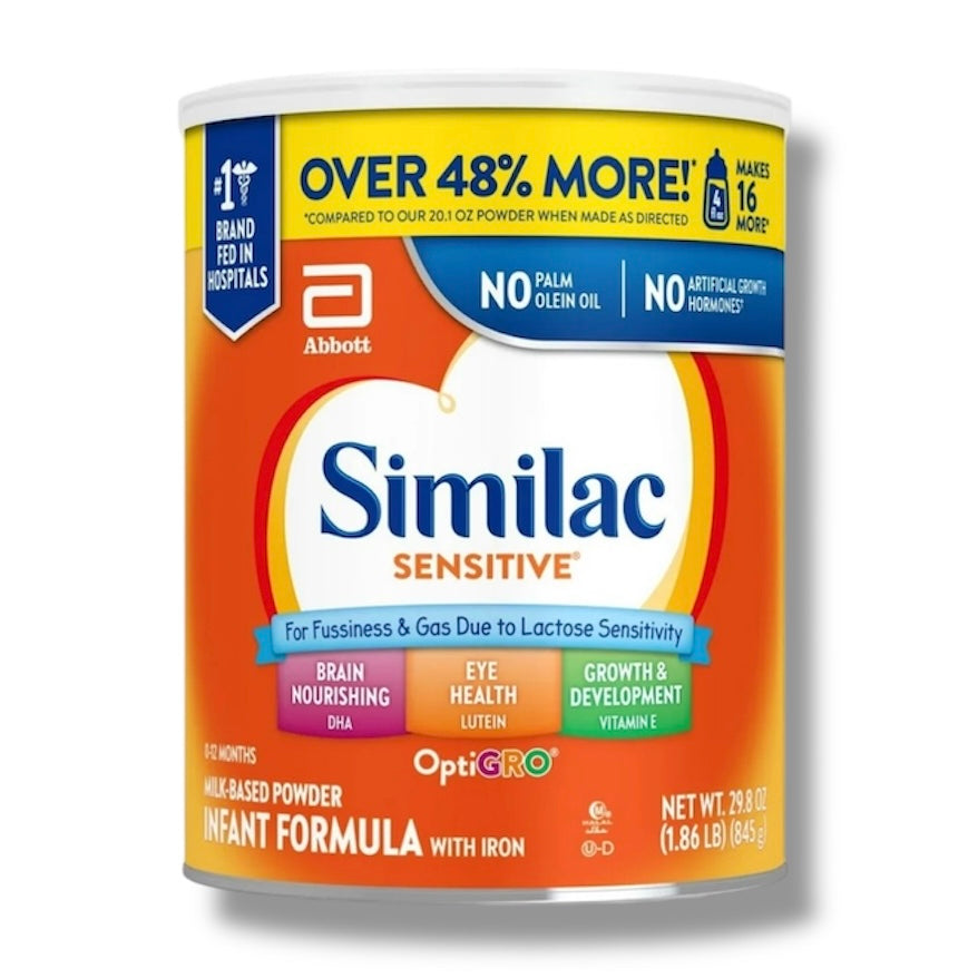 Similac Sensitive Infant Formula– 4 Cans – 29.8 oz